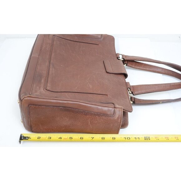 Cole Haan Sequoia Leather Large Travel Business Bag Tote Satchel Ipad Holder - Picture 11 of 13